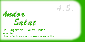 andor salat business card